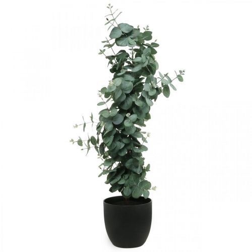 Floristik24 Eucalipto en maceta planta artificial Decoración de plantas artificiales H87cm