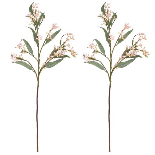 Artículo Ramas artificiales de eucalipto con hojas y brotes, 75 cm, 2 unidades
