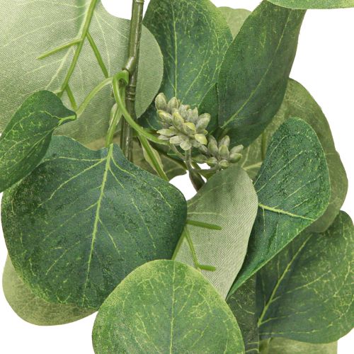 Artículo Guirnalda de hojas artificiales de eucalipto verde con 2 ojales, 160 cm