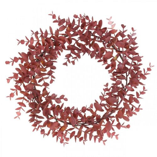 Corona decorativa eucalipto rojo Corona de eucalipto artificial Ø32cm