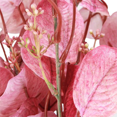 Artículo Rama de eucalipto purpurina eucalipto artificial rosa 65cm 3ud