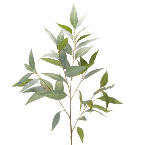 Rama artificial de eucalipto, verde natural, decorativa, 100 cm.