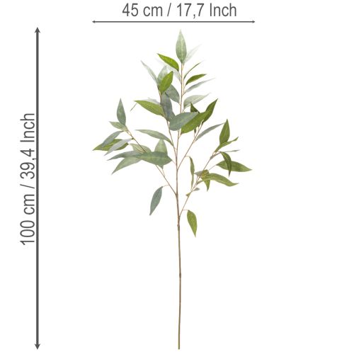 Rama artificial de eucalipto, verde natural, decorativa, 100 cm. | Floristik24.es
