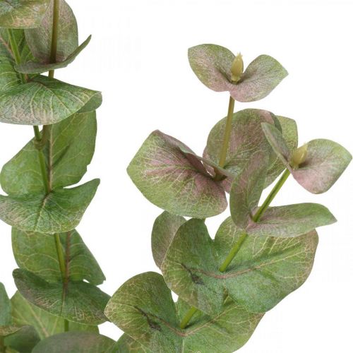 Floristik24 Rama de eucalipto artificial deco verde planta verde, rosa 75cm