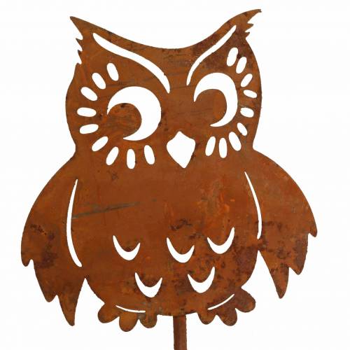 Floristik24 Estacas de jardín pátina de búho, otoño, decoración de metal Al. 32 cm 6 uds.