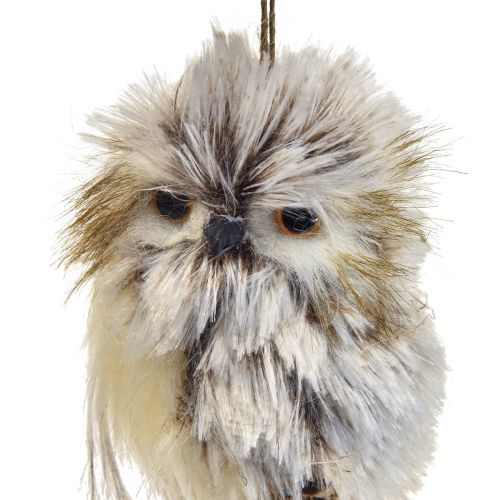 Floristik24 Búho decorativo figuras de búhos pequeños, decoración de animales del bosque 11cm blanco-marrón 2ud