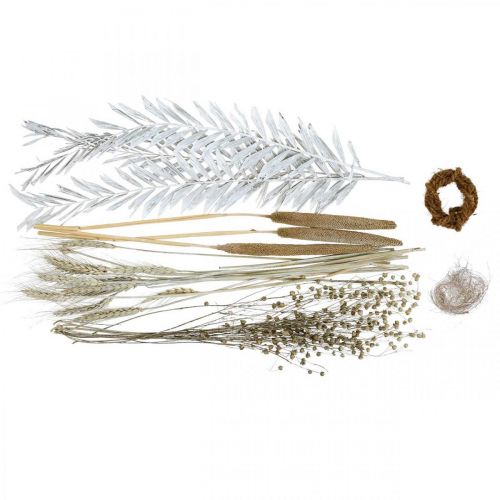 Floristik24 Flores secas DIY Box Exotic Dry Bouquet Blanco, Natural H55cm