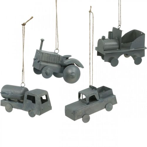 Floristik24 Vehículos metal para colgar clasificados 9-10cm 4uds