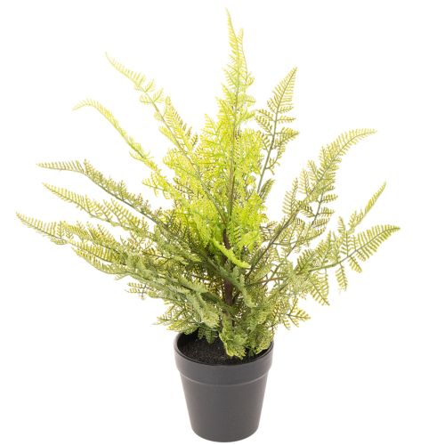 Helecho artificial en maceta para decoración de interiores, 40 cm.