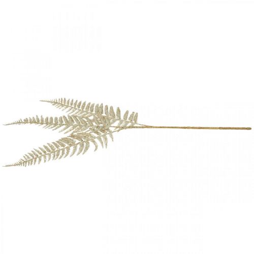 Floristik24 Deco helecho planta artificial oro brillo decoración navideña 74cm