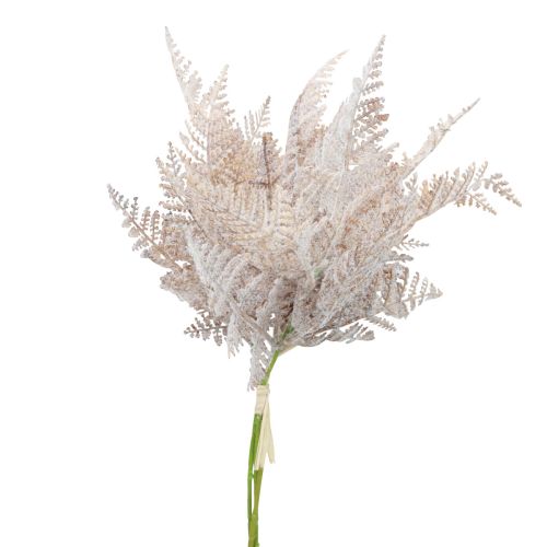 Floristik24 Ramo de flores artificiales Helecho artificial blanco 72 cm marrón 3 piezas