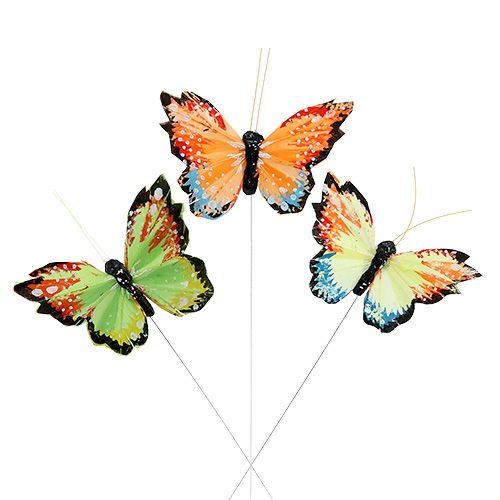Pluma mariposa 9cm tipo.12St