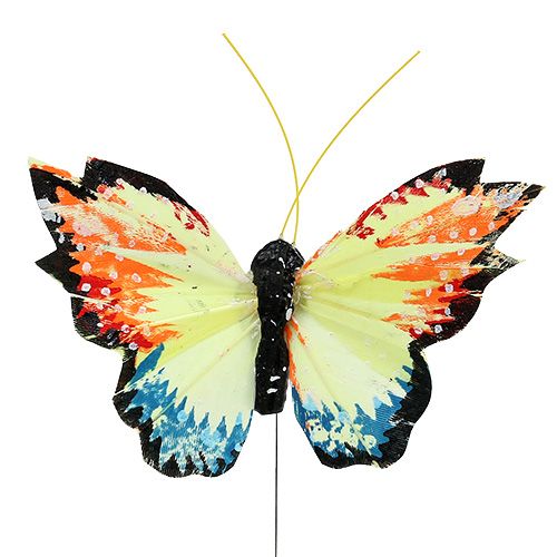 Floristik24 Pluma mariposa 9cm tipo.12St
