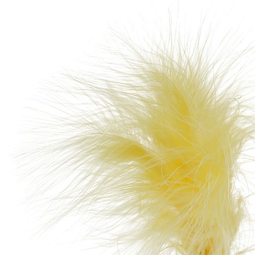 Floristik24 Resorte en palo L 30cm Amarillo 12uds