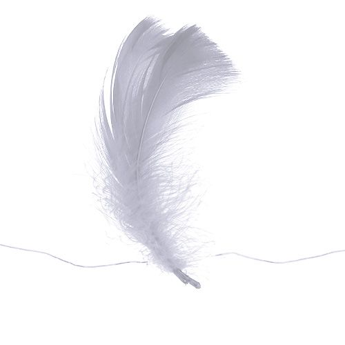 Floristik24 Resorte en alambre Blanco 10m