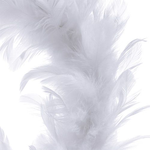Artículo Corona de plumas Ø15cm blanco 4pcs