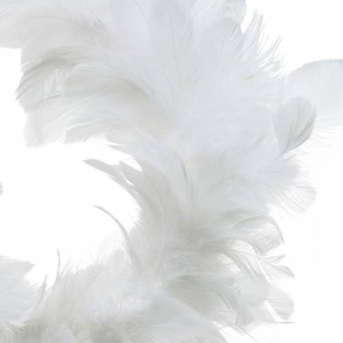 Artículo Guirnalda de plumas blancas decoración Ø25cm Decoración de Pascua Plumas reales