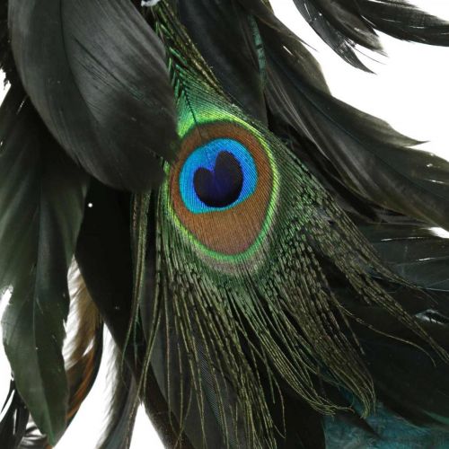Guirnalda de plumas pavo real guirnalda decorativa plumas reales de pavo real Ø30cm