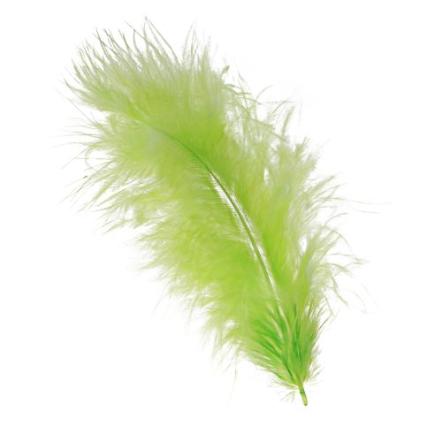 Plumas para manualidades en decoración de plumas verde claro 5-10cm 20g