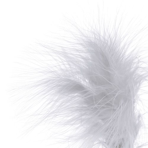 Floristik24 Plumas sobre varilla Blanco L35cm 12pcs