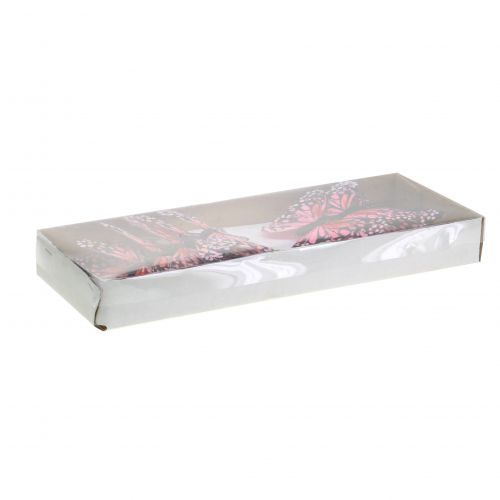 Floristik24 Mariposa en alambre rosa 11cm 12uds
