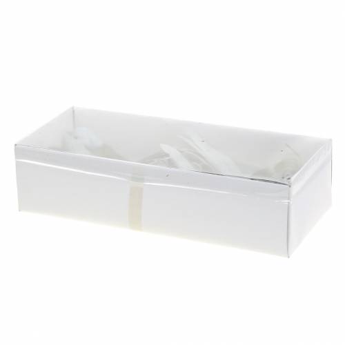 Pluma pájaro en alambre gris 12cm 4uds | Floristik24.es