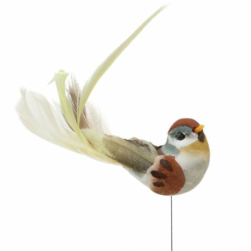 Pájaro en alambre 5.5cm de color 9pcs
