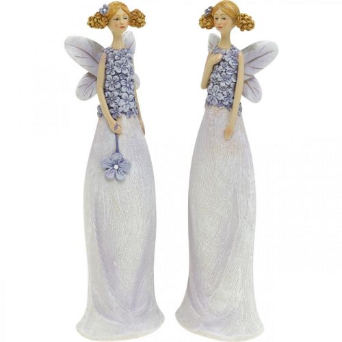 Hadas de flores, decoración de primavera, duendes de flores violeta H19/19,5cm juego de 2 - comprar barato en línea Hadas de flores, decoración de primavera, duendes de flores violeta H19/19,5cm juego de 2 - comprar barato en línea
