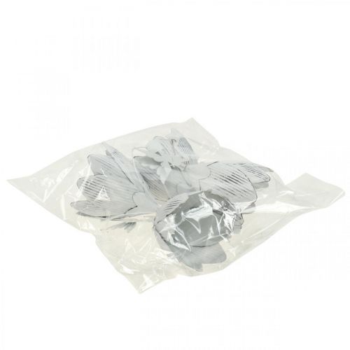 Floristik24 Elfo colgante deco metal blanco Ø7.5cm H12cm 4pcs