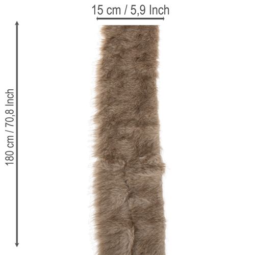 Ribete de piel sintética para decoración y manualidades, 15x180cm, 2 piezas | Floristik24.es