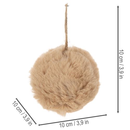 Adorno decorativo de pompón para árboles de Navidad, 10 cm. | Floristik24.es