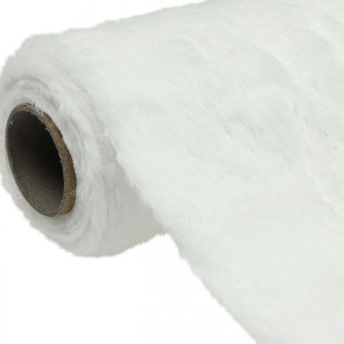 Camino de mesa piel sintética banda de mesa de piel decorativa blanca 15×200cm