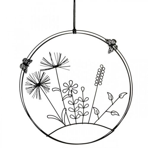 Floristik24 Primavera de decoración de ventana, decoración colgante flores de metal Ø20.5cm 2pcs