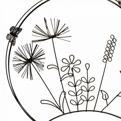 Floristik24 Primavera de decoración de ventana, decoración colgante flores de metal Ø20.5cm 2pcs
