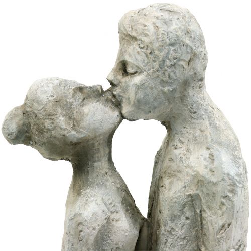 Floristik24 Figura decorativa pareja besándose piedra fundida 40cm