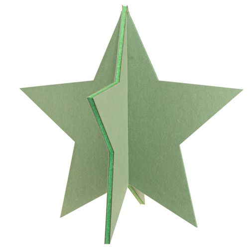 Estrella decorativa de fieltro para colocar decoración navideña fieltro verde Al. 62 cm