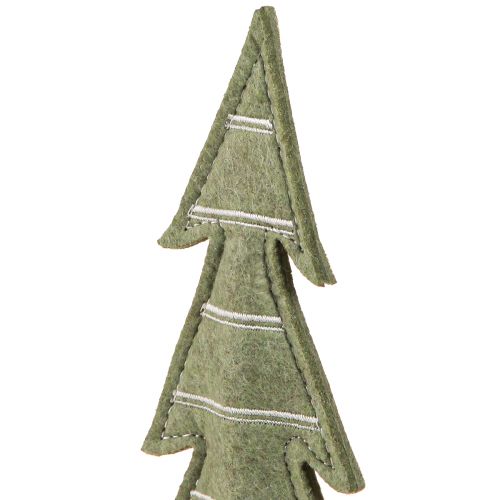 Floristik24 Decoración de fieltro árboles de Navidad decoración de mesa Navidad verde 25cm 4 piezas