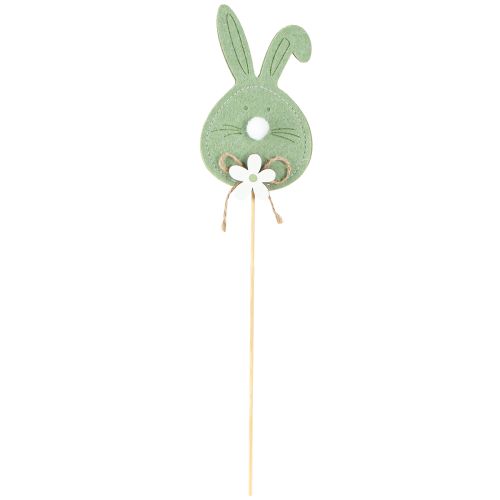 Artículo Conejito de Pascua de fieltro en palito de madera: bonitos tapones decorativos para primavera y Pascua, 12 cm, 12 unidades