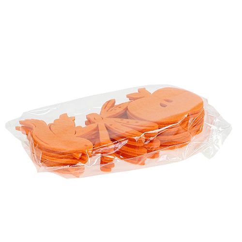 Artículo Fieltro Decoración para controlar Naranja 24pcs