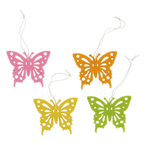 Floristik24 Fieltro mariposas para colgar 32pcs