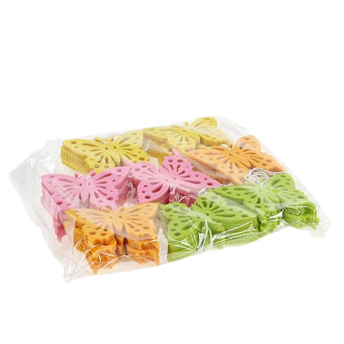 Floristik24 Fieltro mariposas para colgar 32pcs