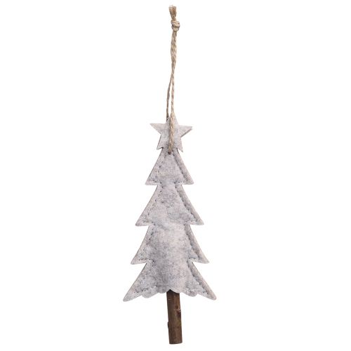 Artículo Adornos para árboles de Navidad de fieltro beige crema 17cm 6 piezas