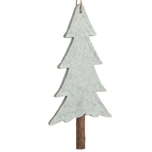 Artículo Adornos para árboles de Navidad de fieltro verde Al. 20 cm 4 piezas