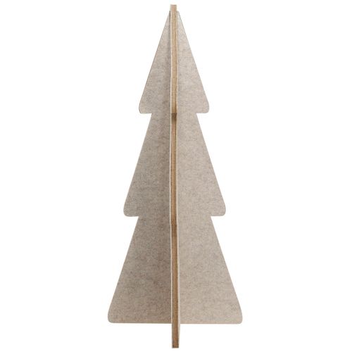 Artículo Adorno de fieltro para árbol de Navidad abeto beige Al. 80 cm