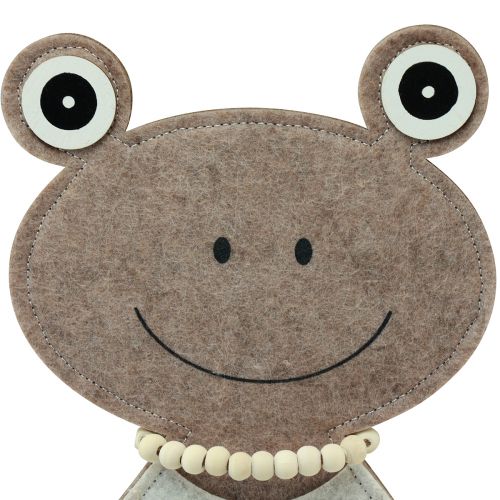 Artículo Rana decorativa de fieltro con peto figura decorativa beige fieltro Al. 51,5 cm