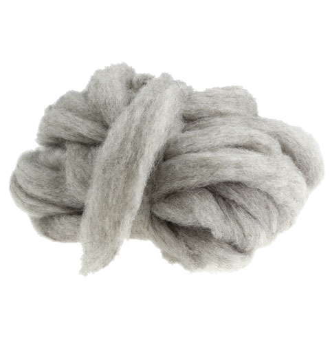Floristik24 Mecha de lana 10m gris