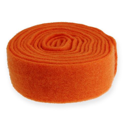Cinta de fieltro naranja 7,5cm 5m