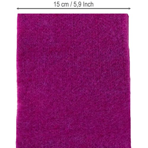 Artículo Cinta de lana de fieltro, color fucsia, 15cm x 5m, para decoración y manualidades