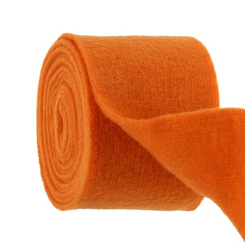 Floristik24 Cinta de fieltro 15cm x 5m naranja