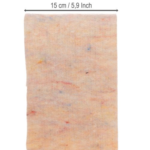 Cinta de fieltro, salvamanteles bicolor de fieltro de lana, naranja/multicolor, 15 cm x 5 m | Floristik24.es